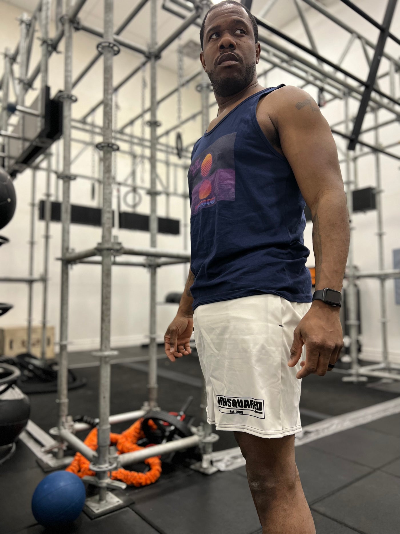 Sweaty Whites WOD Shorts — IronSquared shorts, fabric detail