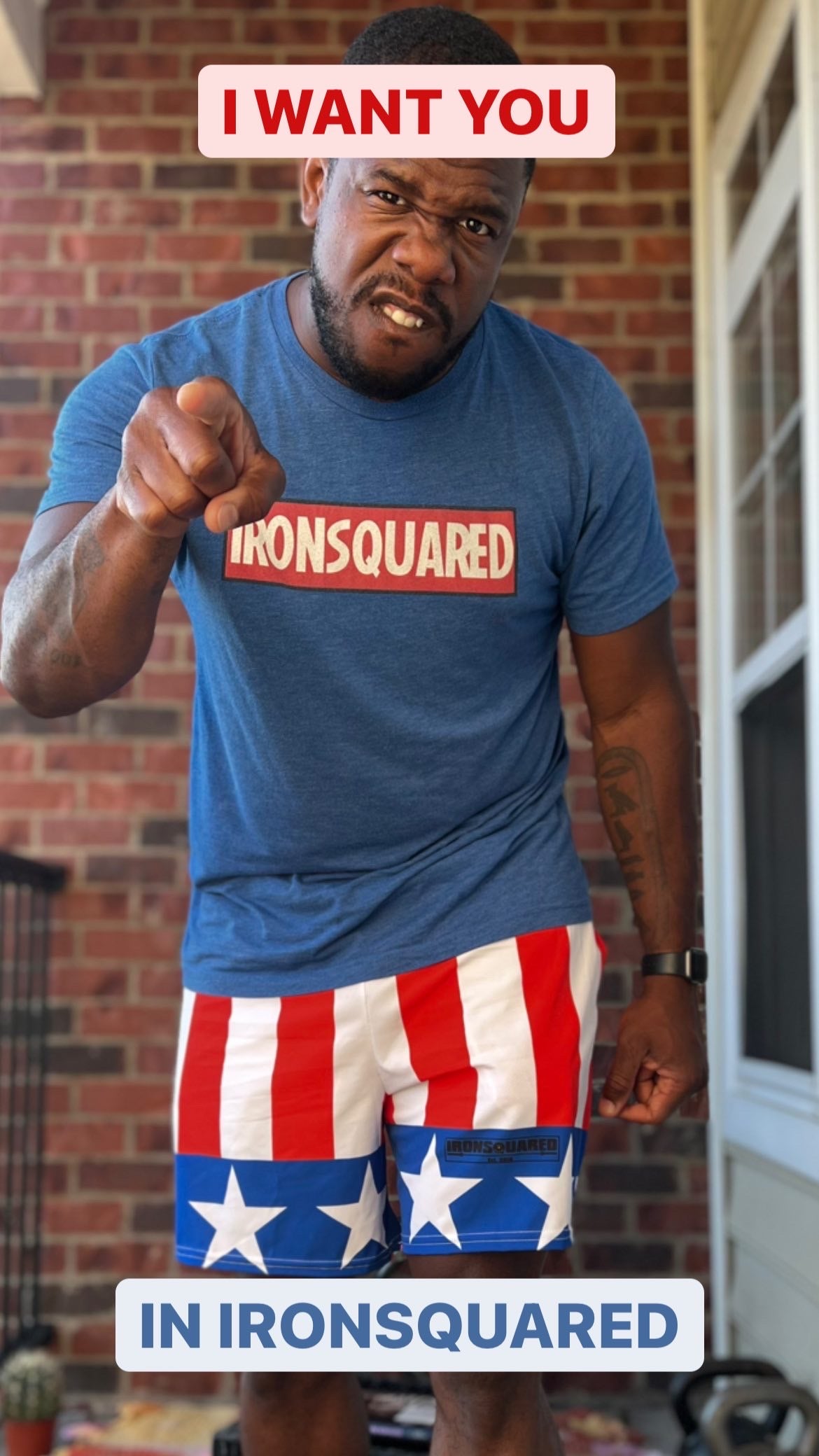 'Merica's Boxer Shorts — IronSquared boxer shorts, back view