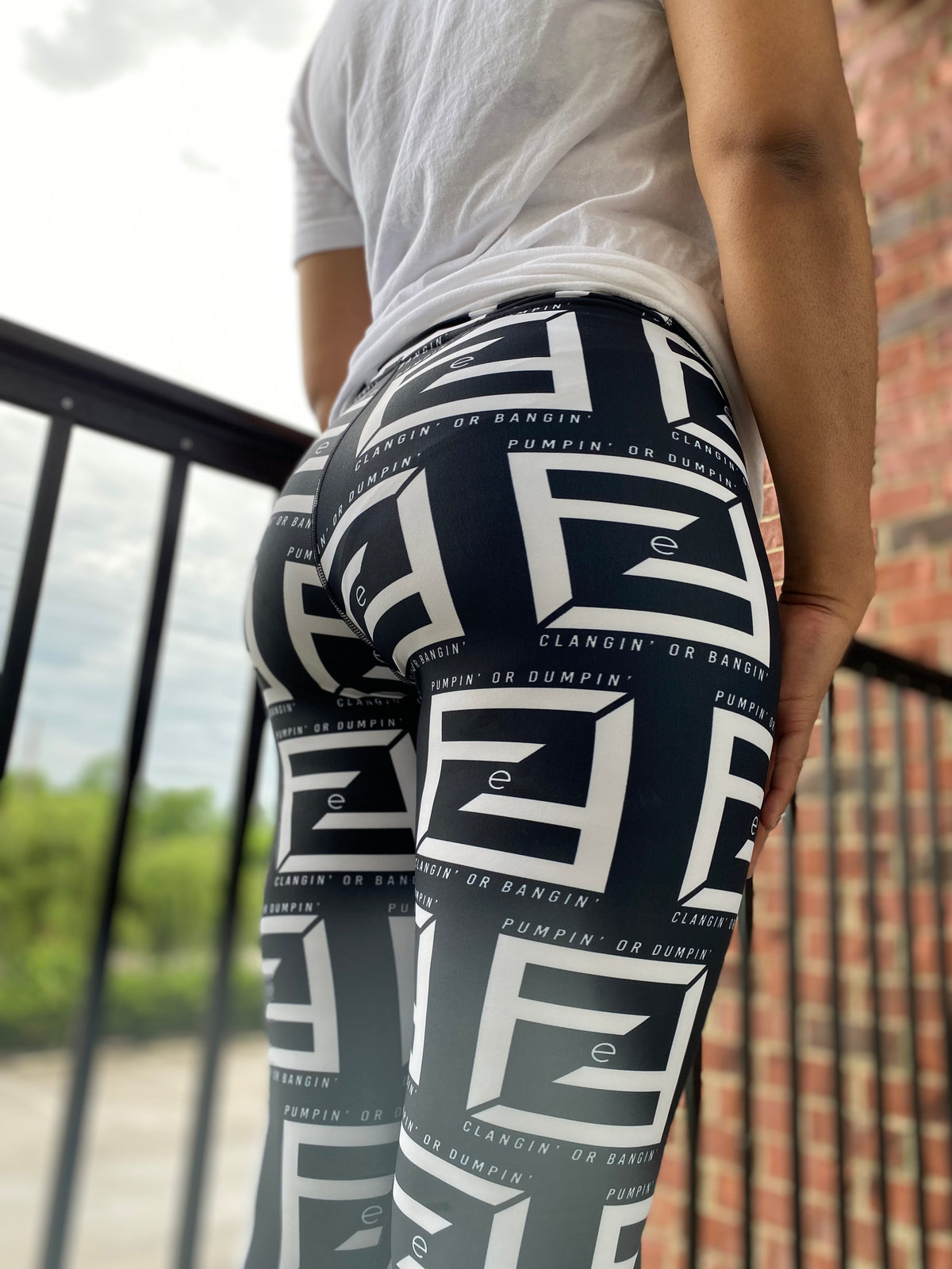 Pumpin' or Dumpin' 3.0 Leggings — IronSquared women's leggings, lifestyle shot