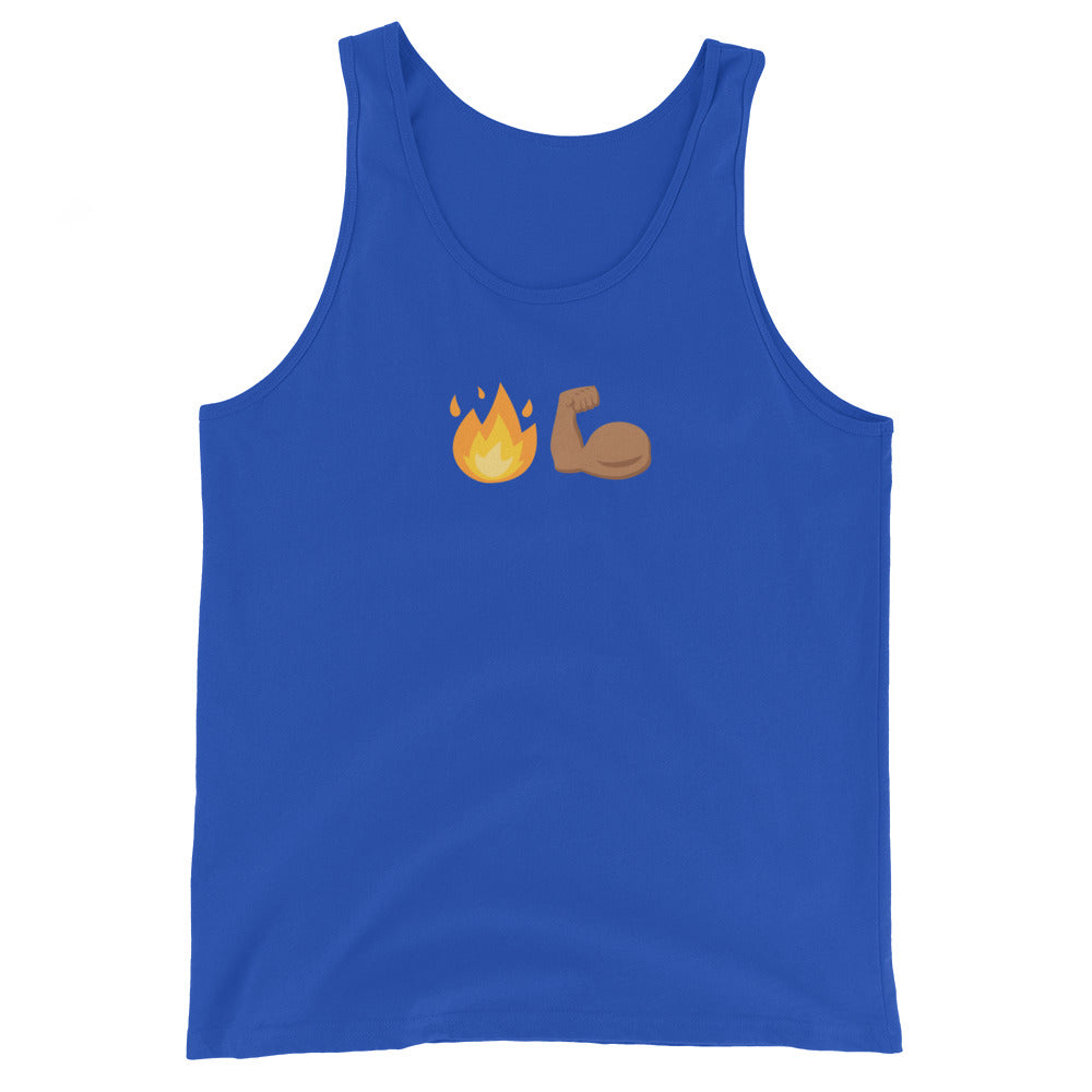 Fire Arms *emoji tank top — IronSquared tank top, fabric detail