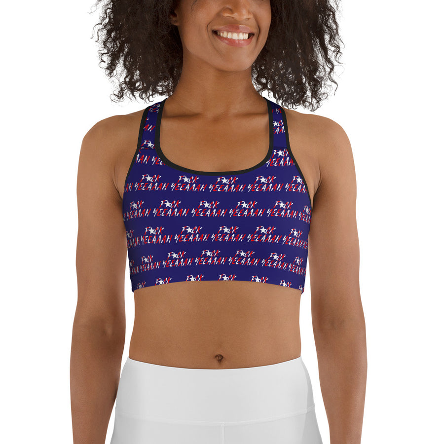 Home Colors Sports bra — IronSquared women's sports bra, front view