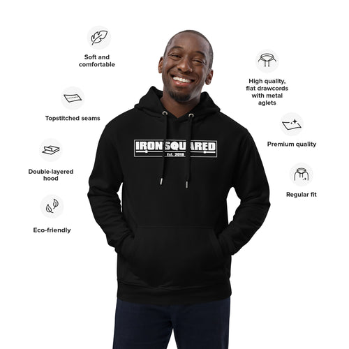 IronSquared White Logo Hoodie