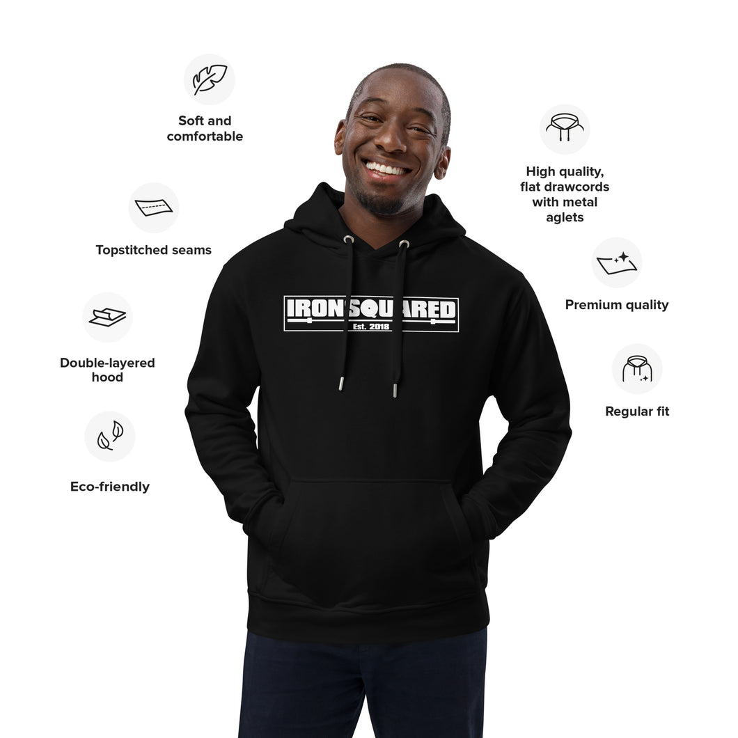 IronSquared White Logo Hoodie