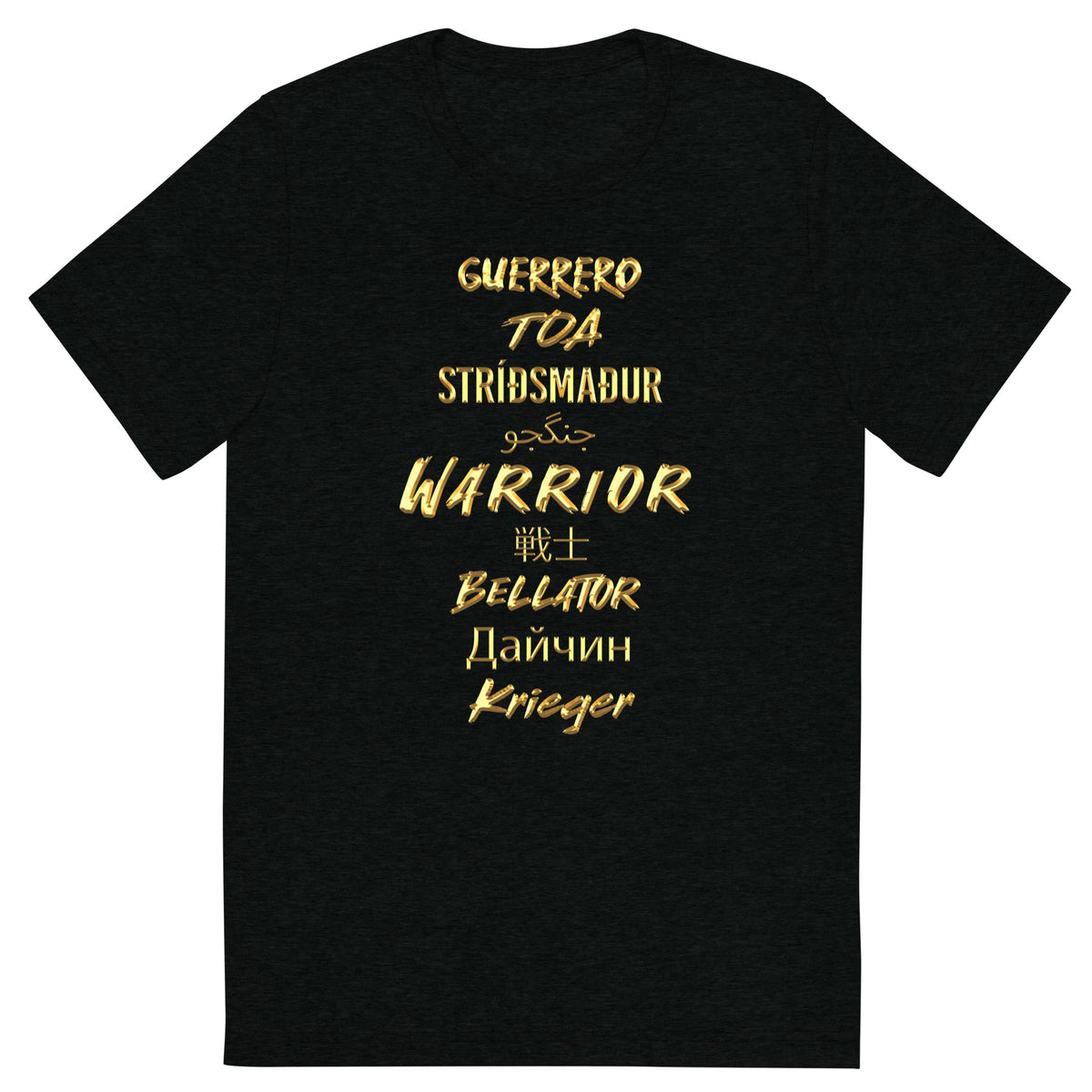 Warrior Gold T-shirt — IronSquared t-shirt, side view