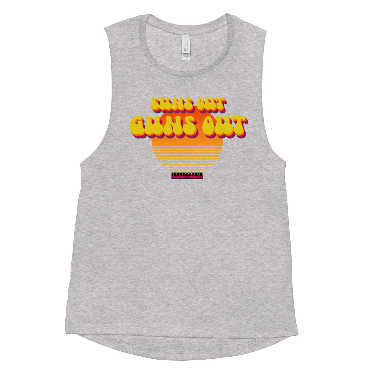 Ladies’ SoGo 2.0 Muscle Tank — IronSquared women's tank top, fabric detail
