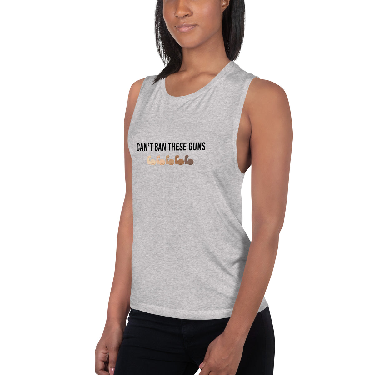 Can't Ban These Guns Muscle Tank — IronSquared tank top, styled shot
