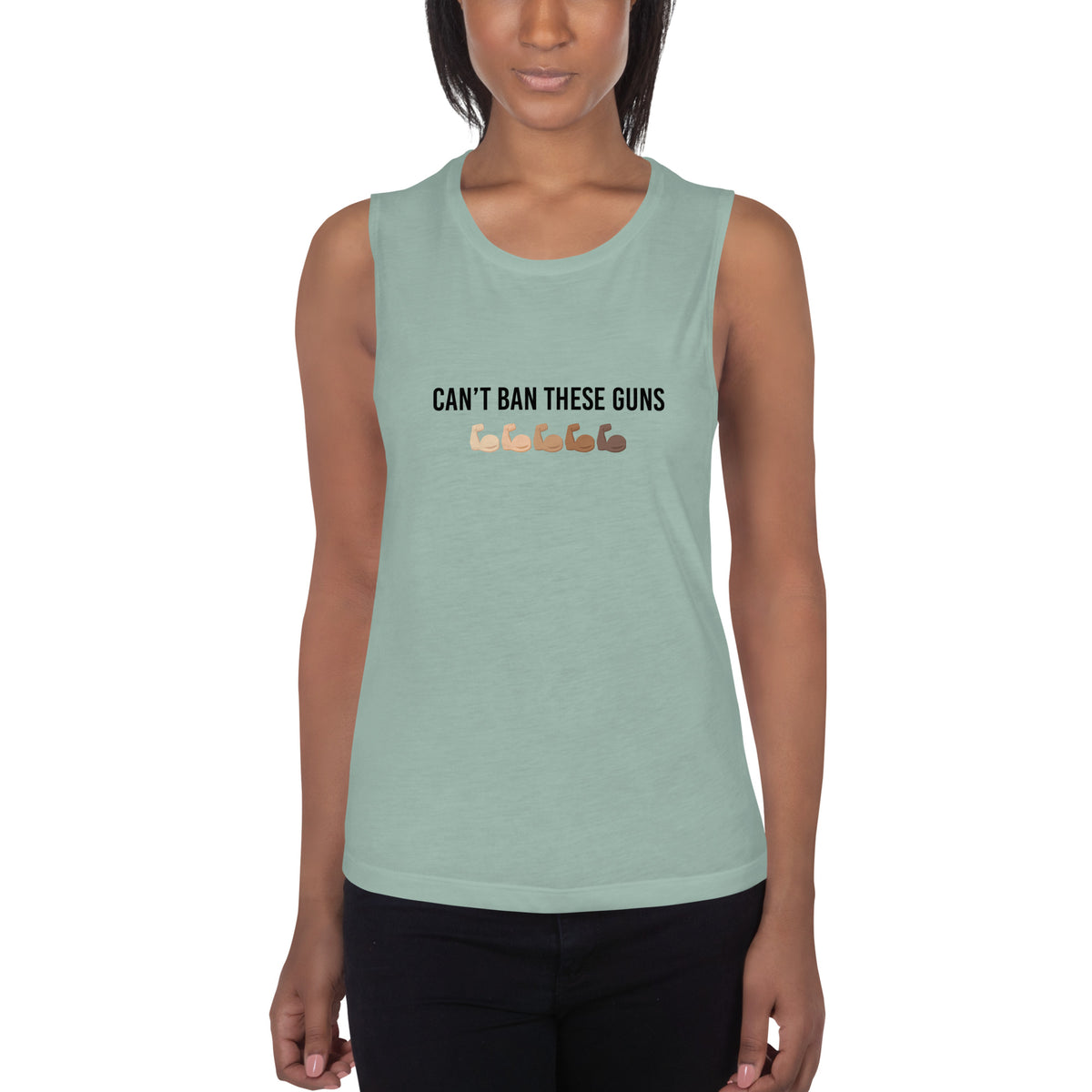 Can't Ban These Guns Muscle Tank — IronSquared tank top, view 13