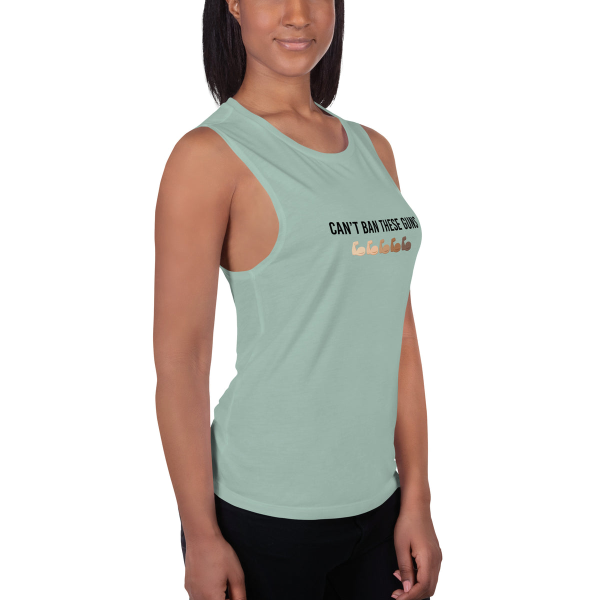 Can't Ban These Guns Muscle Tank — IronSquared tank top, view 15